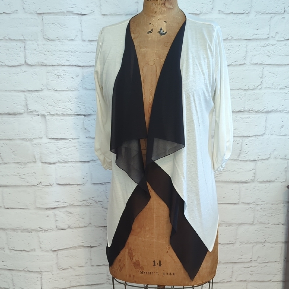 Ya Los Angeles Black and White Cardigan Sweater